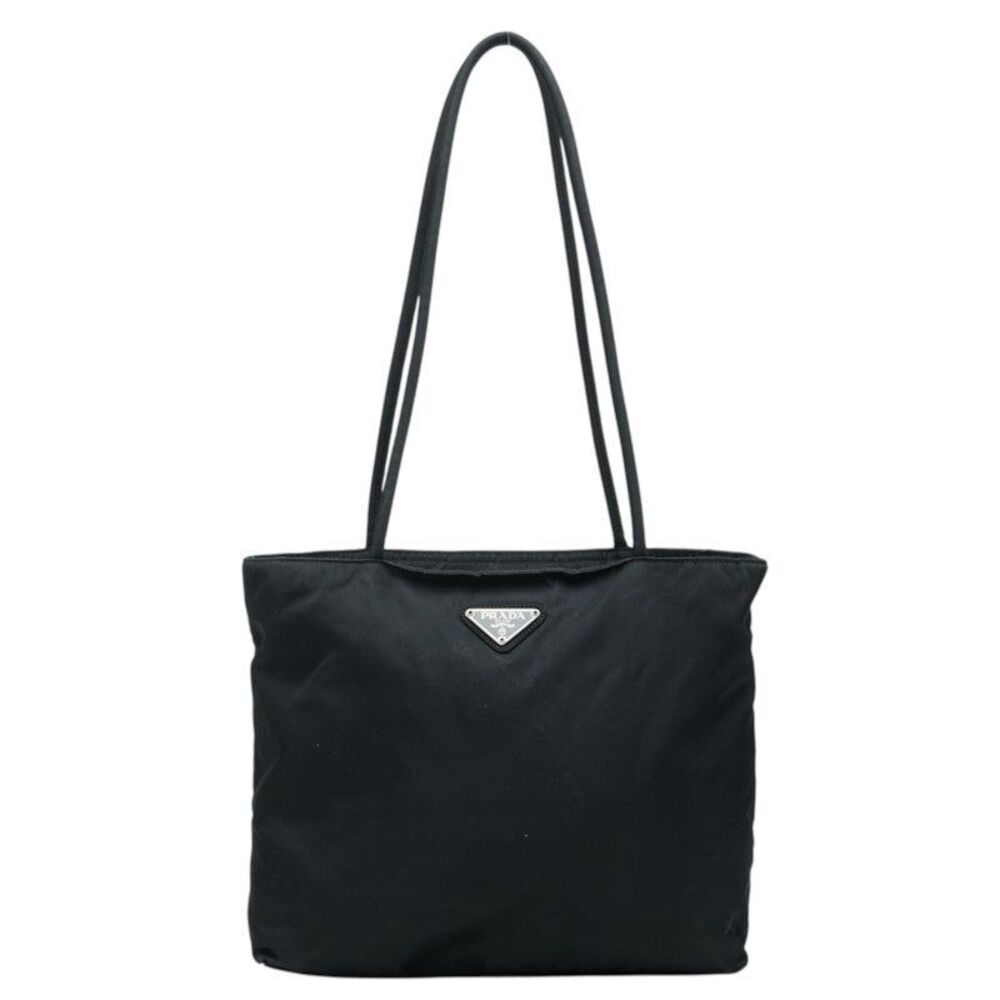 Prada Triangle Logo Plate Tote